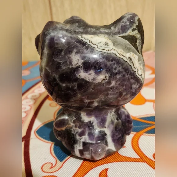 Purple Amethyst Hello Kitty Figurine